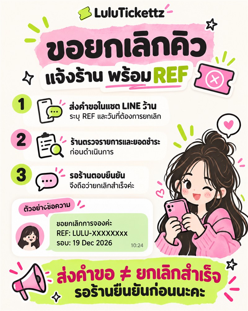 วิธีขอยกเลิกคิว